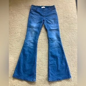 Free People Slim Flare Pull On Jeans Blue Size 27